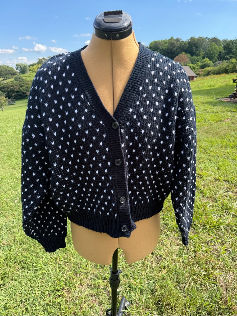 Club Sport of Paris sweater cardigan. Size small. Acrylic. Vintage